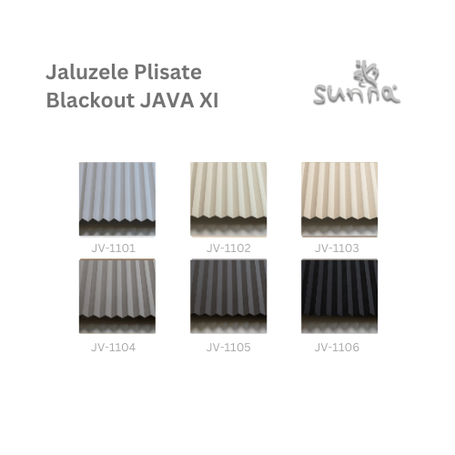Jaluzele Plisate Blackout JAVA XI 1106 Negru