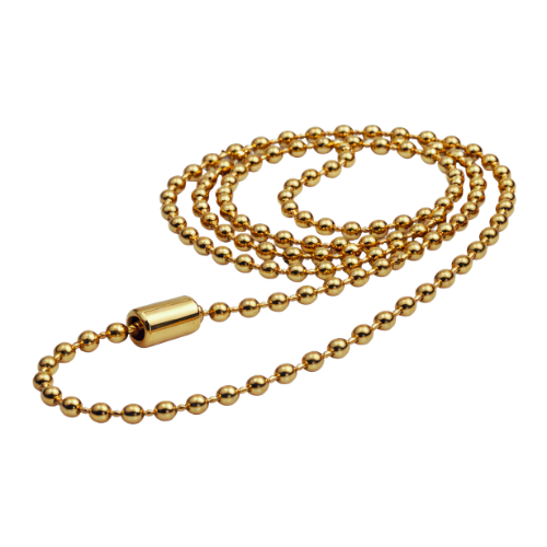 Lantisor cu Bile Auriu Metal