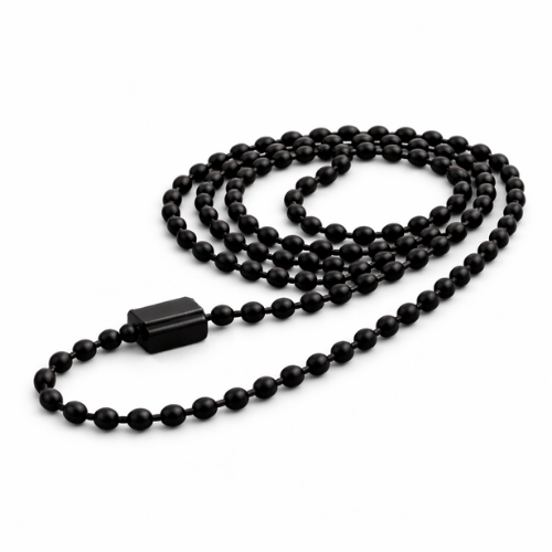 Lantisor cu Bile Negru Plastic