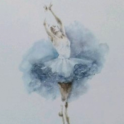 Photo Rolete Imprimate Blue ballerina E341
