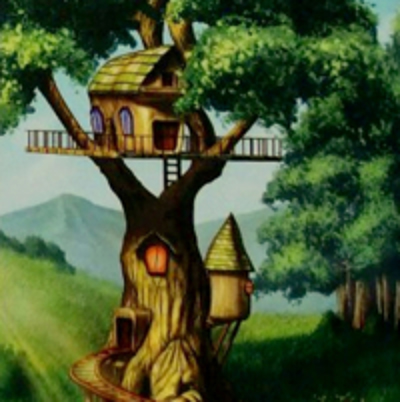 Photo Rolete Imprimate Tree-house E347