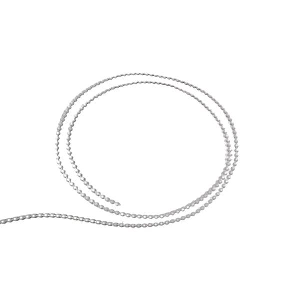 Lantisor cu Bile Rolete Textile Alb